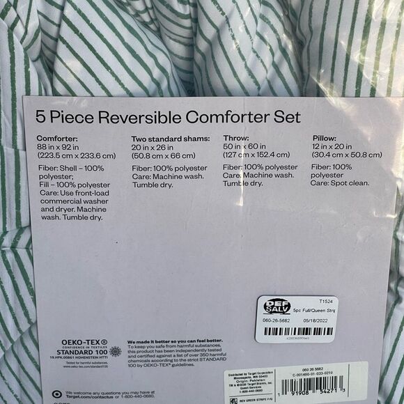 Stripe Decorative Reversible Comforter Set - Room Essentials - Picture 12 of 12